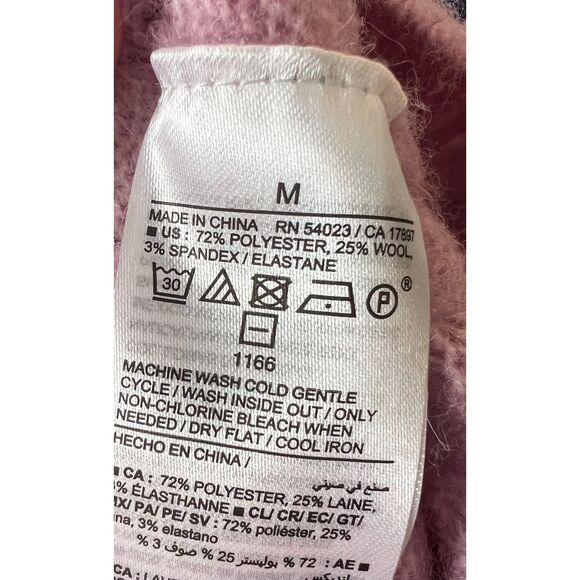 ๐ Old Navy Lilac Pointelle Knit Sweater | Size M | Soft Wool Blend - Picture 2 of 6